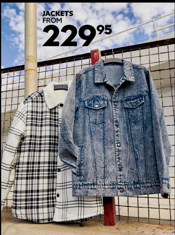 Men's jacket offer at Ackermans