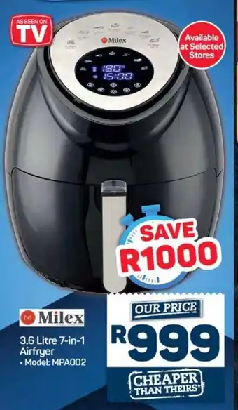 Pick n Pay Milex 3.6 Litre 7-in-1 Airfryer offer