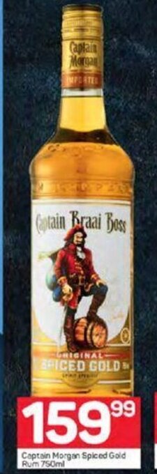 Pick n Pay Captain Morgan Spiced Gold Rum 750ml offer