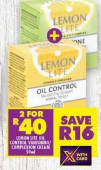 Shoprite Lemon Lite Oil Control Vanishing Complexion Cream 50ml offer