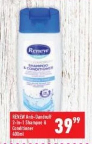 Shoprite Renew Anti-Dandruff 2-in-1 Shampoo & Conditioner 400ml offer