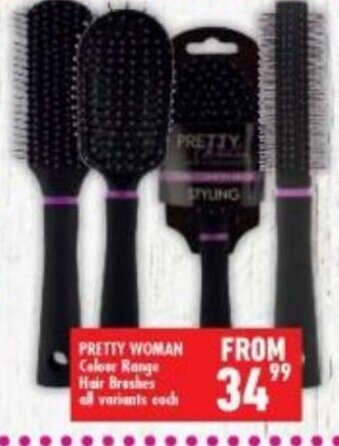 Pretty Woman Colour Range Hair Brushes