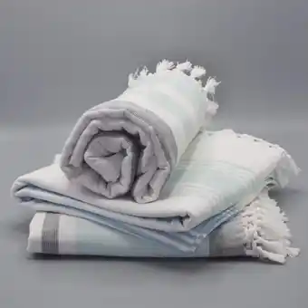 Whitehouse Cotton bay striped summer fouta - grey / ash grey offer
