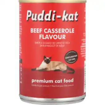 Shoprite Puddi-kat beef casserole premium cat food can 385g offer