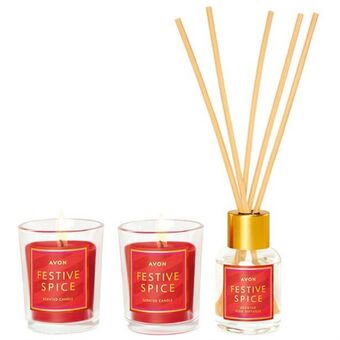 Festive spice candles & diffuser set