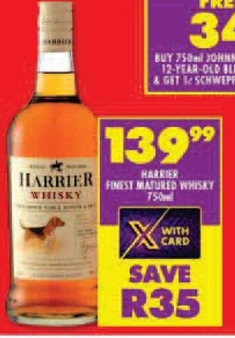 Shoprite Harrier Whisky offer