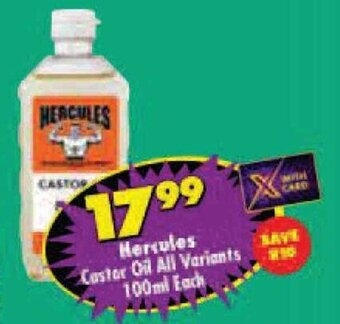 Hercules Castor Oil All Variants 100ml each