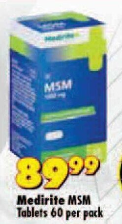 Shoprite Medirite MSM Tablets 60 per pack offer