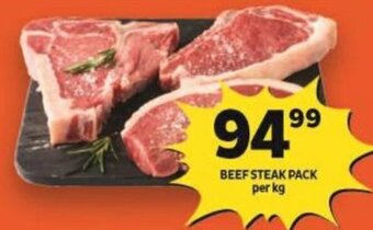 Shoprite Beef Steak Pack per kg offer
