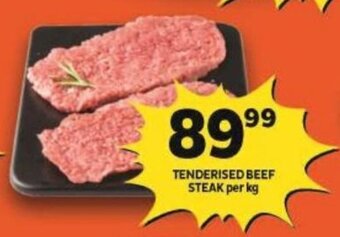 Shoprite Tenderised Beef Steak per kg offer