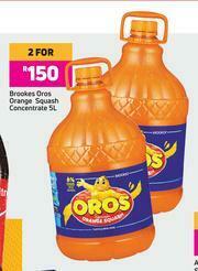 Game Brookes Oros Orange Squash Concentrate-For 2 x 5Ltr offer