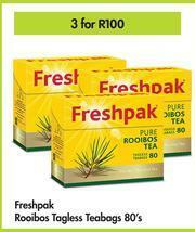Game Freshpak Rooibos Tagless Teabags-For 3 x 80's Pack offer
