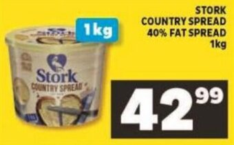 Shoprite Stork Country Spread 40% Fat Spread 1kg offer