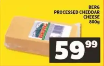 Shoprite Berg Processed Cheddar Cheese 800g offer