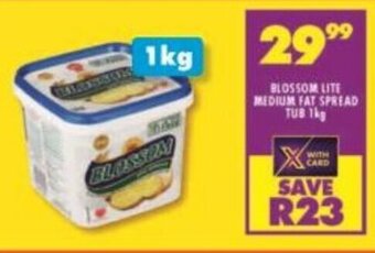 Shoprite Blossom Lite Medium Fat Spread Tub 1kg offer