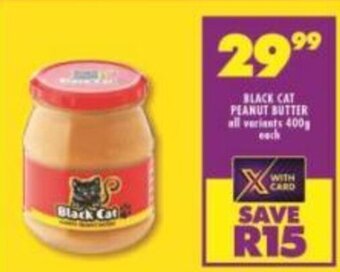 Shoprite Black Cat Peanut Butter 400g each offer