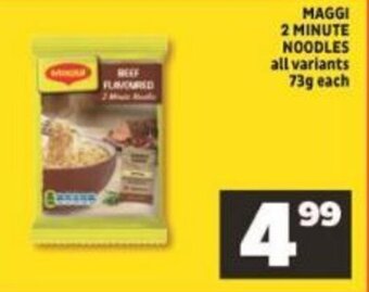Shoprite Maggi 2 Minute Noodles 73g each offer