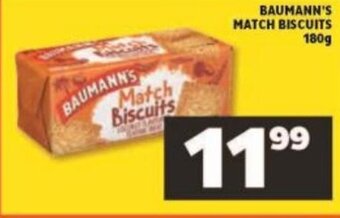 Shoprite Baumann's Match Biscuits 180g offer