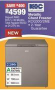 OK Furniture Kic 290l metallic chest freezer kcg300/2me offer