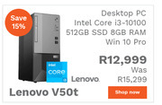 First Shop Lenovo V50t Desktop PC offer