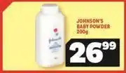 Usave Johnson's baby powder-200g offer