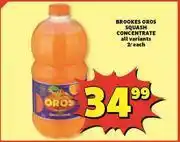 Usave Brookes oros squash concentrate (all variants)-2l each offer