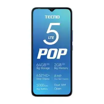 Game Tecno pop 5 ice blue lte 64gb ds offer