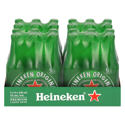 Heineken lager bottle 330ml x 24 offer at Pick n Pay Liquor