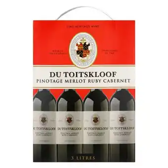 Pick n Pay Liquor Du toitskloof pinotage/merlot/ruby cabernet 3l offer