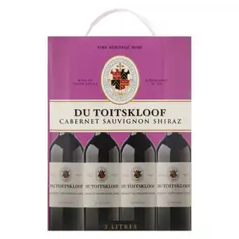 Pick n Pay Liquor Du toitskloof cabernet shiraz 3l offer