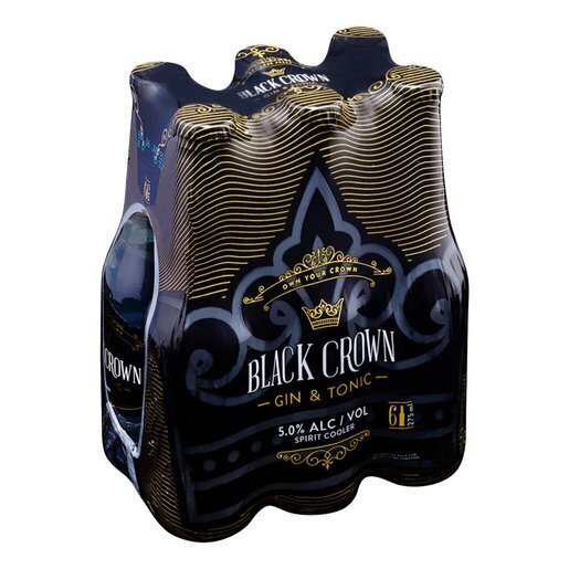 Black crown gin & tonic 275ml x 6 offer at Pick n Pay Liquor