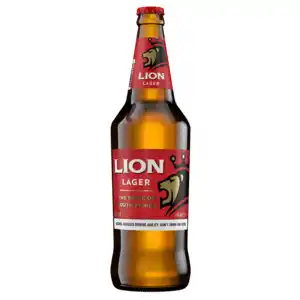 Lion lager beer bottle 750ml