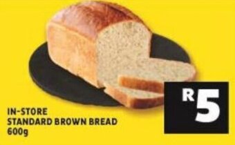 Shoprite In-Store Standard Brown Bread 600g offer