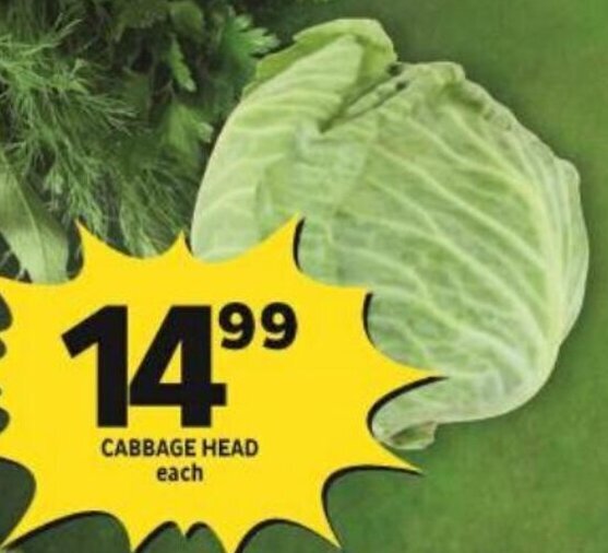 Cabbage Head each offer at Shoprite