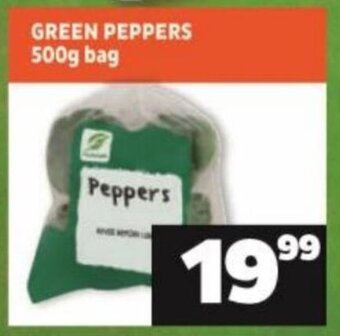 Shoprite Green Peppers 500g bag offer