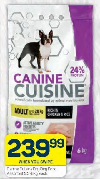Pick n Pay Canine Cuisine Dry Dog Food Assorted 5.5-6kg each offer
