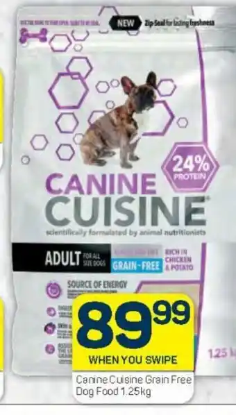 Pick n Pay Canine Cuisine Grain Free Dog Food 1.25kg offer