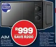 Pick n Pay Aim 20l black mirror manual microwave oven amw20ma offer