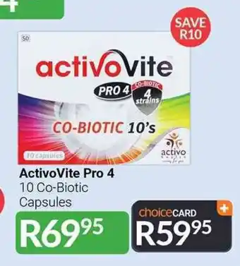 ActivoVite Pro 4 10 Co-Biotic Capsules