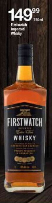 Shoprite Liquor Firstwatch Imported Whisky 750ml offer