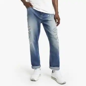 Sportscene Redbat men's blue straight leg jeans offer