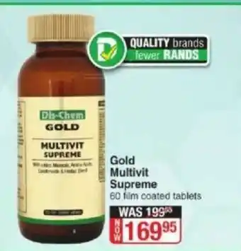 Dis-Chem Gold Multivit Supreme 60 Film Coated Tablets offer