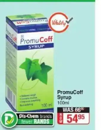 Dis-Chem PromuCoff Syrup 100ml offer
