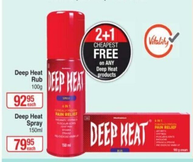 Deep Heat Spray 150ml offer at DisChem