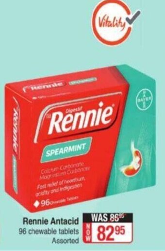 Rennie Antacid 96 Chewable Tablets Assorted