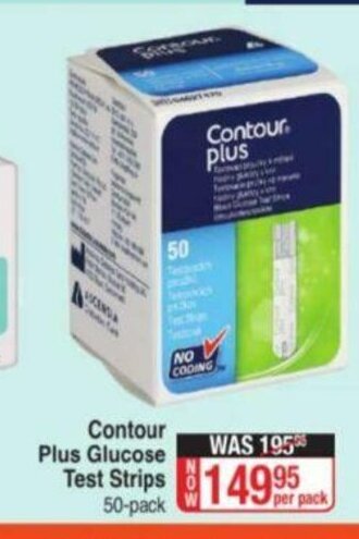 Contour Plus Glucose Test Strips 50-Pack