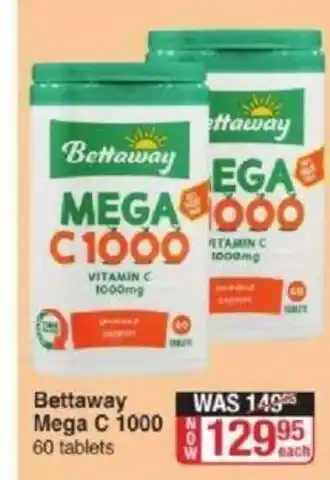 Dis-Chem Bettaway Mega C 1000 60 Tablets offer