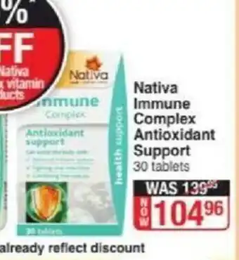 Dis-Chem Nativa Immune Complex Antioxidant Support 30 Tablets offer