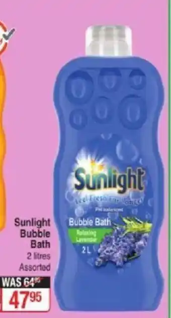 Dis-Chem Sunlight Bubble Bath 2 Litre Assorted offer