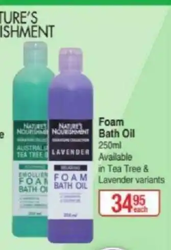Dis-Chem Foam Bath Oil 250ml offer